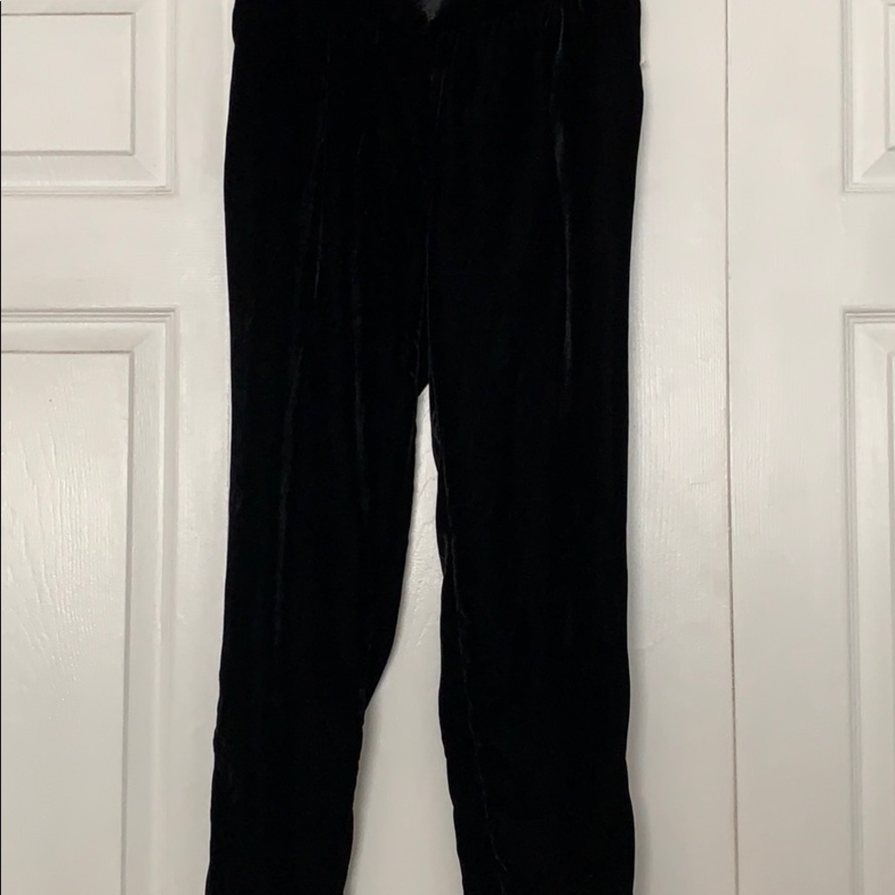 Velvet jogger pants